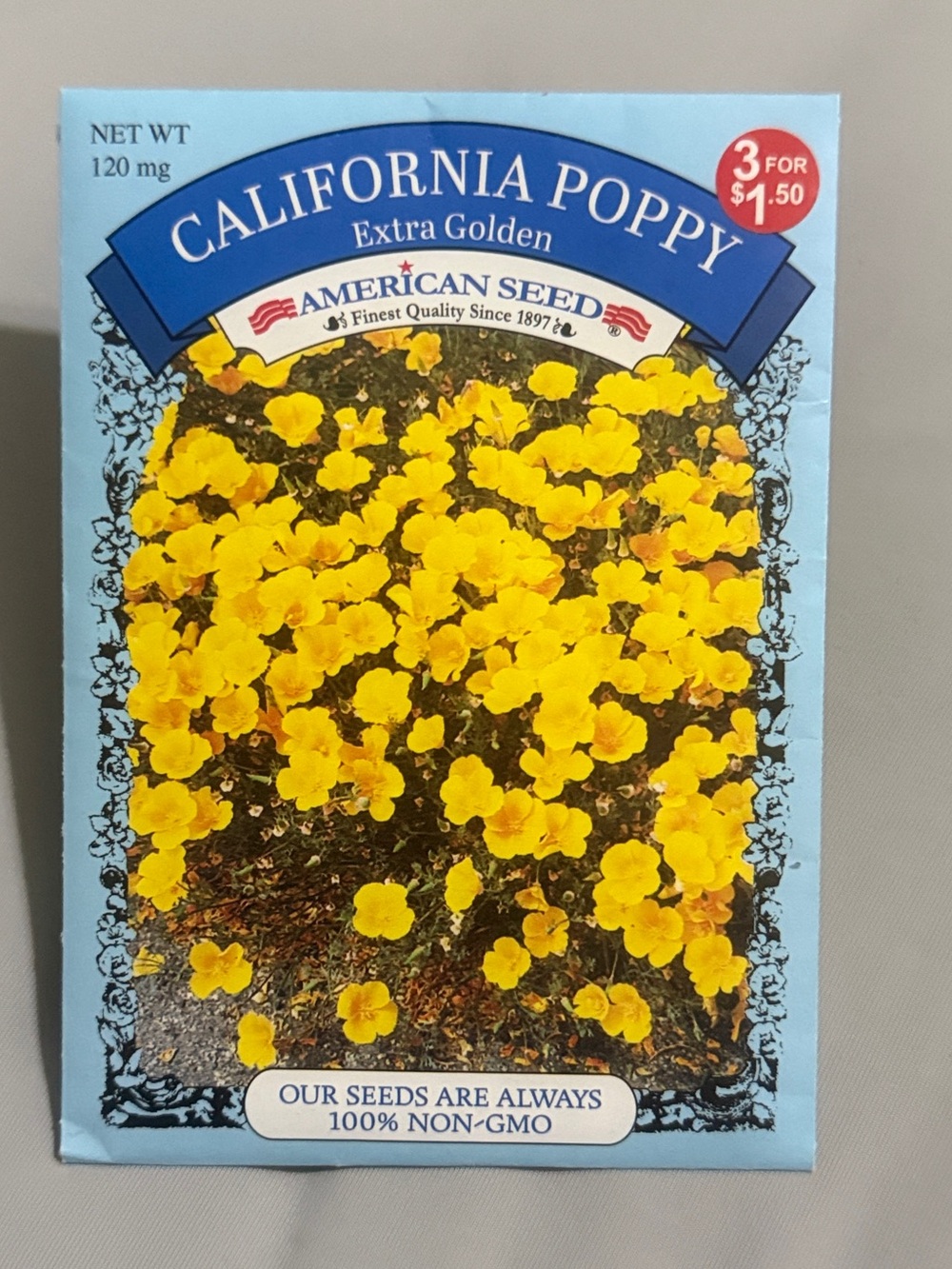 California Poppy Extra Golden Seeds